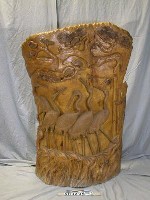 藏品(木雕屏風－松鶴延年)的圖片